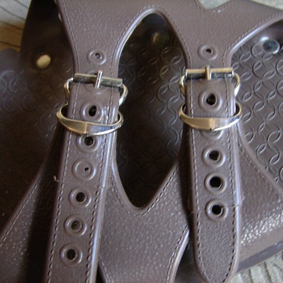 Rare Vtg Kaydees PVC Men\'s SANDALS \'Jumbo\' Sz 16 US, New Zealand, Ca. 1960\'s main image 4